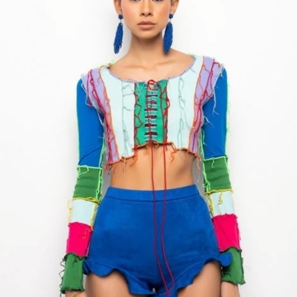 Akira call me never multicolored top - Picture 1 of 1